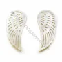 Nacre grise en forme d'aile x 2pcs