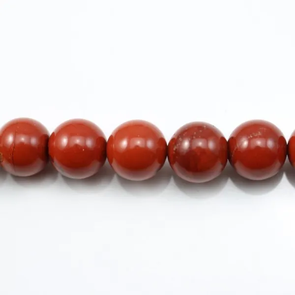 Jaspe rouge ronde 12mm x 5pcs