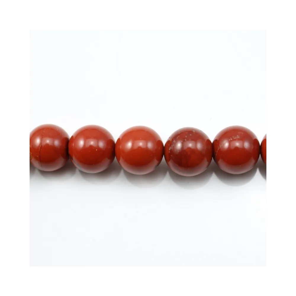 Jaspe rouge ronde 12mm x 5pcs