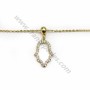Crimp-end pour cordon gold tone 9x6mm x 2pcs
