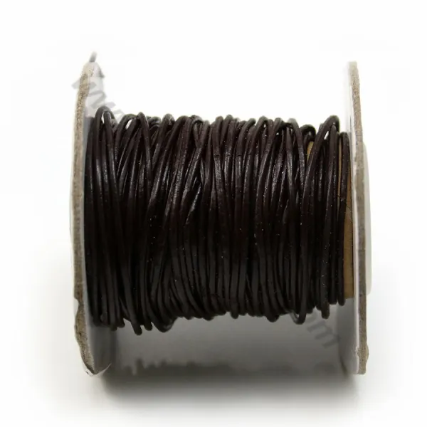 Fil en cuir marron 1.2mm x 1m