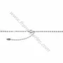 Collier grenat chaine en argent 925 rhodié x 1pc