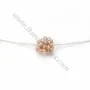Boule de perles d'eau douce de couleur mauve, de taille 13-14mm x 1pc