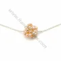 Boule de perles d'eau douce de couleur saumon, de taille 13-14mm x 1pc