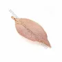 Real natural leaf stuck by "flash" gold on brass 34-45 x 65-85mm x 1pc