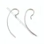 Crochets d'oreilles, Argent 925 Rhodié  48mm x 2pcs