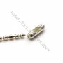 Ball chaine terminators 1.2mm sterling silver 925 x 8pcs