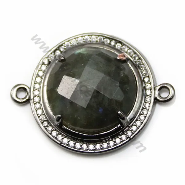 Espaçador labrador de metal e zircónio, forma redonda x 1pc