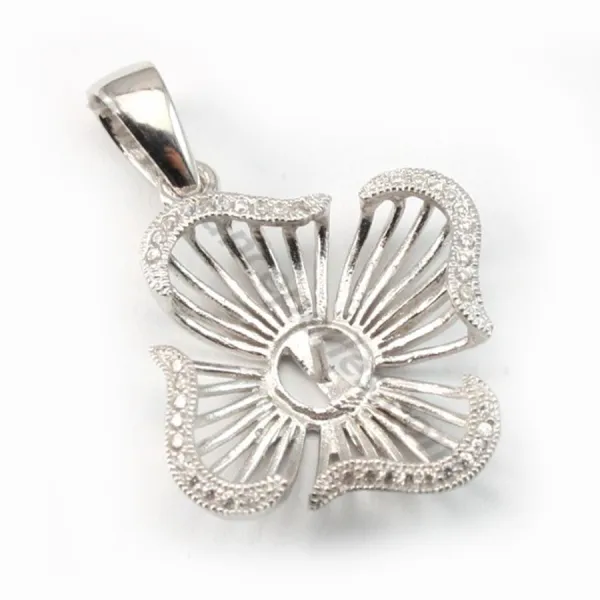 Argent 925 pendentif  avec zircon33x25mmX 1PC