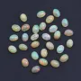 Ethiopian opal in cabochon, multicolored, in oval shape, 5 * 7mm x 1pc