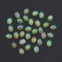 Ethiopian opal in cabochon, multicolored, in oval shape, 5 * 7mm x 1pc