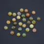 Cabochon d'opale ethiopienne, multicolore, de forme ronde, 6mm x 1pc