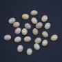 Ethiopian opal in cabochon, multicolored, in oval shape 7 * 9mm x 1pc