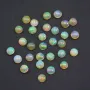 Cabochon d'opale ethiopienne, multicolore, de forme ronde, 6mm x 1pc