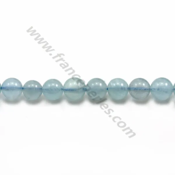 Aigue-Marine Rond 7mm x 40cm