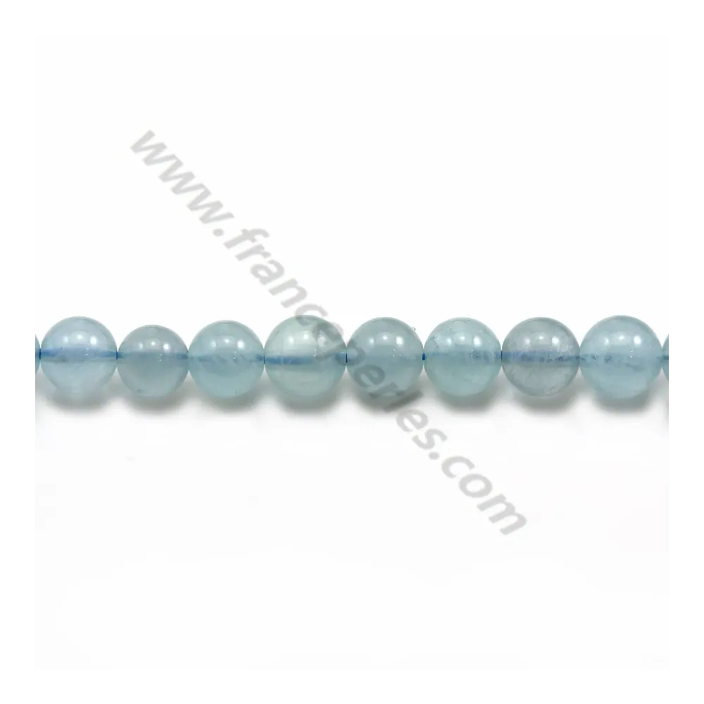 Aigue-Marine Rond 7mm x 40cm