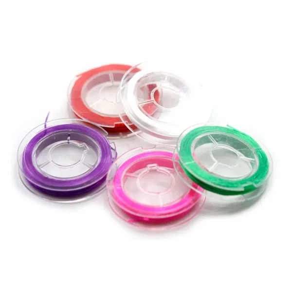 Fil de fibre élastique, couleur mixte, 0.6mm x 10m 