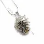 Pendentif en argent 925 rhodié & zirconium pour perle baroque x 1pc