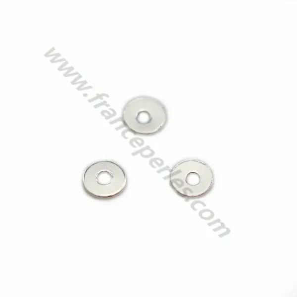 Disco 1 furo prata 925 4 mm x 10pcs