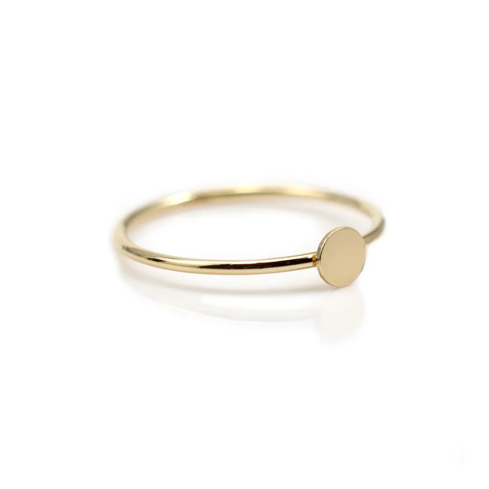 Stacking Ring w/Peg Gold Filled , peg 0.6mm x 1pc