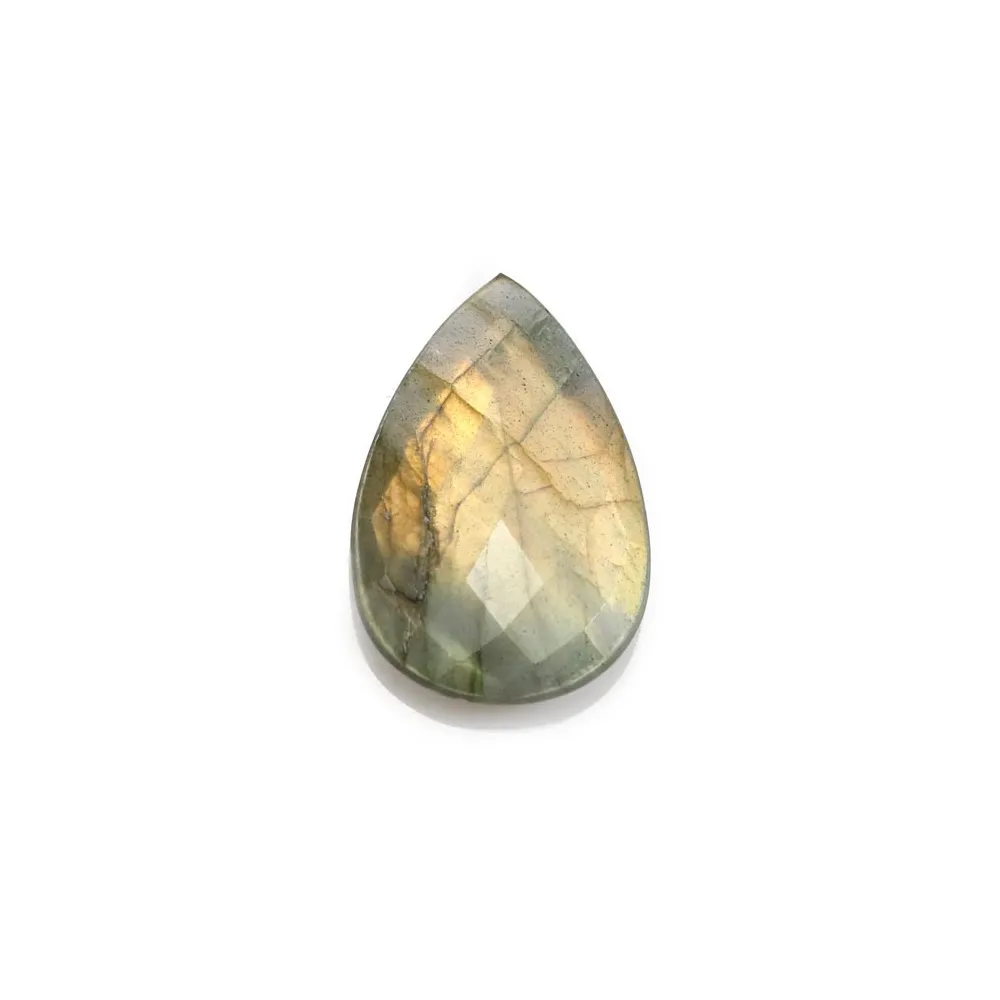 Labradorite goutte plate 18x25mm x 1pc