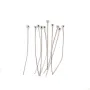 Ball Head pin silver tone x 24mm x 50pcs
