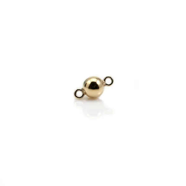 Breloque en Gold Filled, en forme de boule avec anneau, 4mm x 1pc