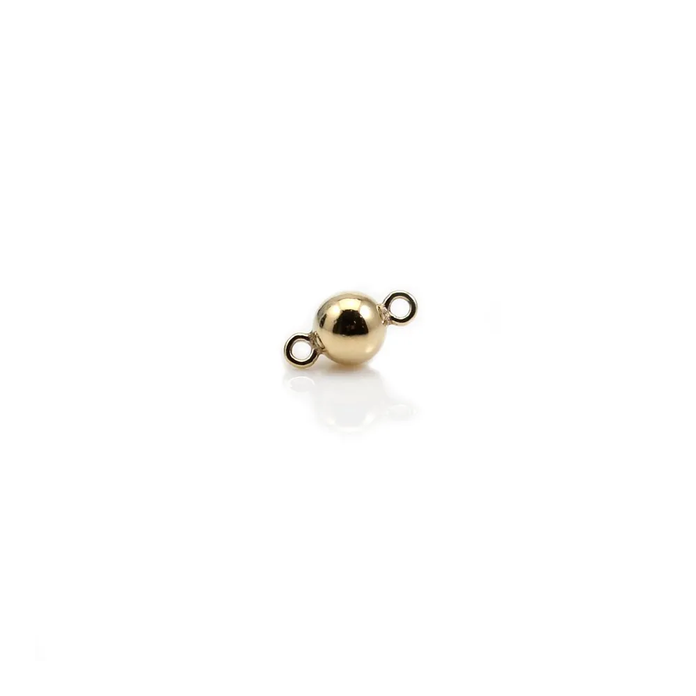 Gold Filled charm, ball shaped with ring, 3mm x 2pcs