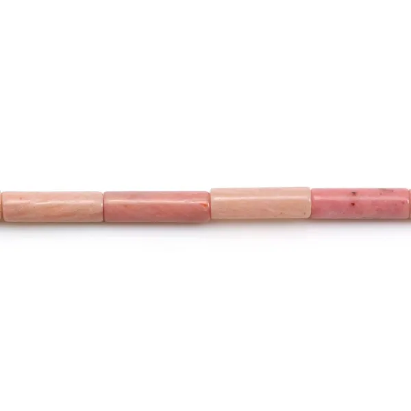 Rhodonite tube 4x13mm x 40cm