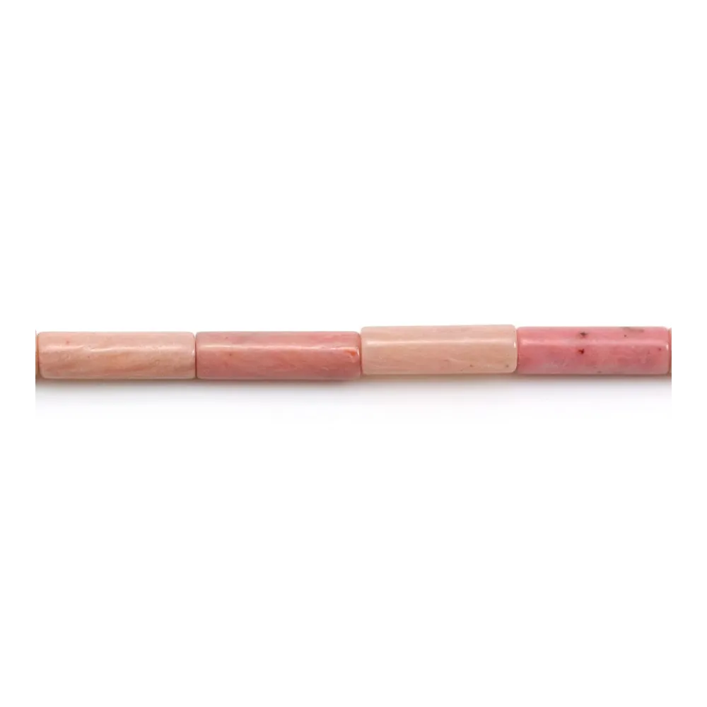 Rhodonite tube 4x13mm x 40cm