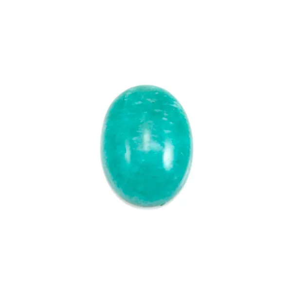Cabochon amazonite du pérou, de forme ovale, 12x16mm x 1pc