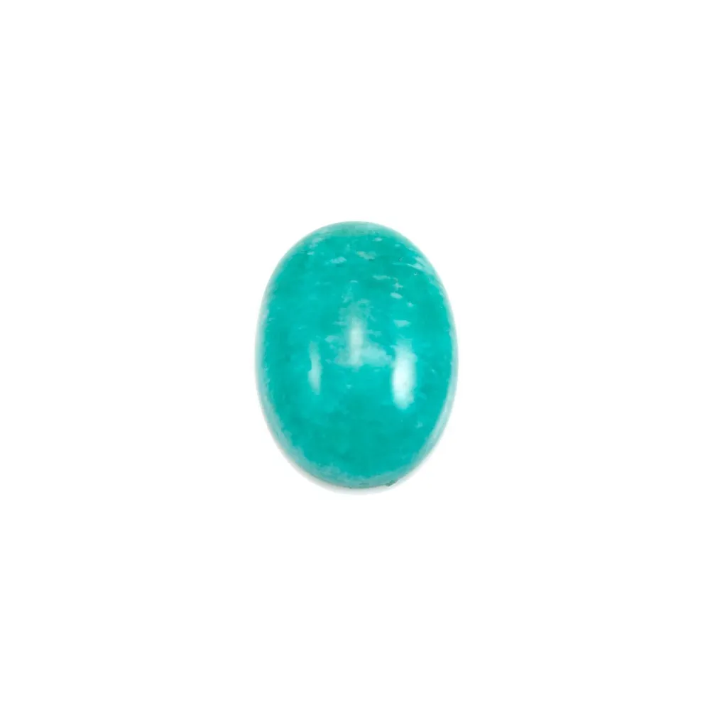 Cabochon amazonite du pérou, de forme ovale, 12x16mm x 1pc