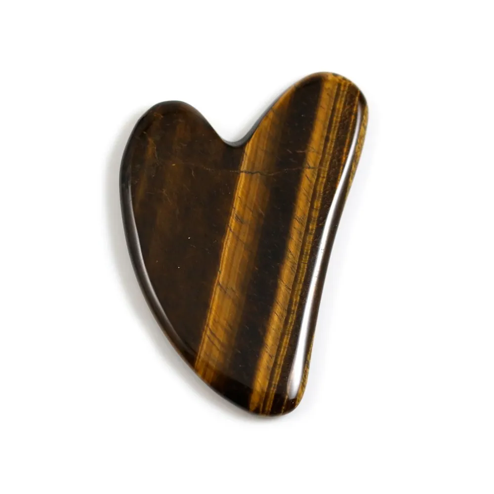 Gua Sha masseur en Oeuil de tigre x 1pc