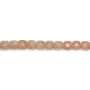 Orange moonstone, faceted square shape 6mm x 39cm