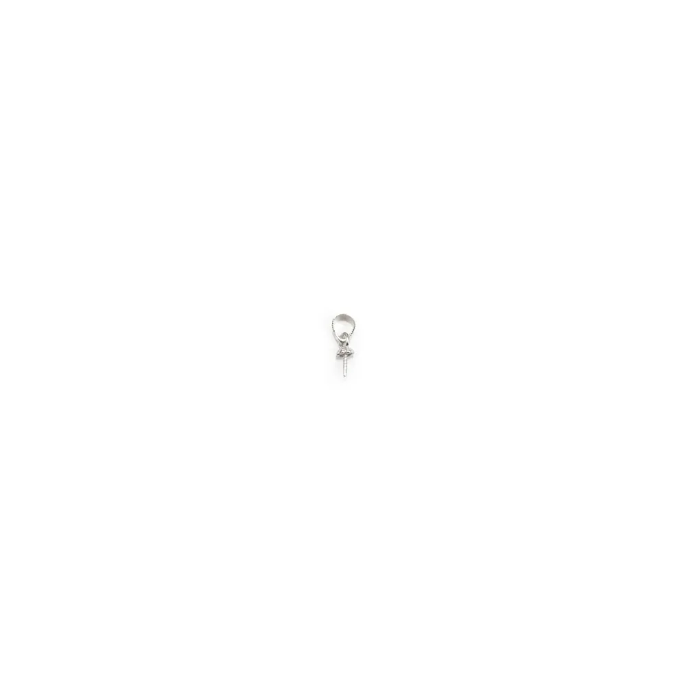 Bélière coupelle pour perle semi-percée en metal 3mm x 10pcs