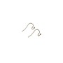 Crochet d'oreille en laiton brut 24x0.7mm x 20pcs