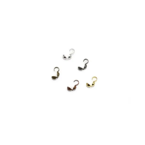 Cache noeud en métal 3mm en couleur argenté x 50pcs