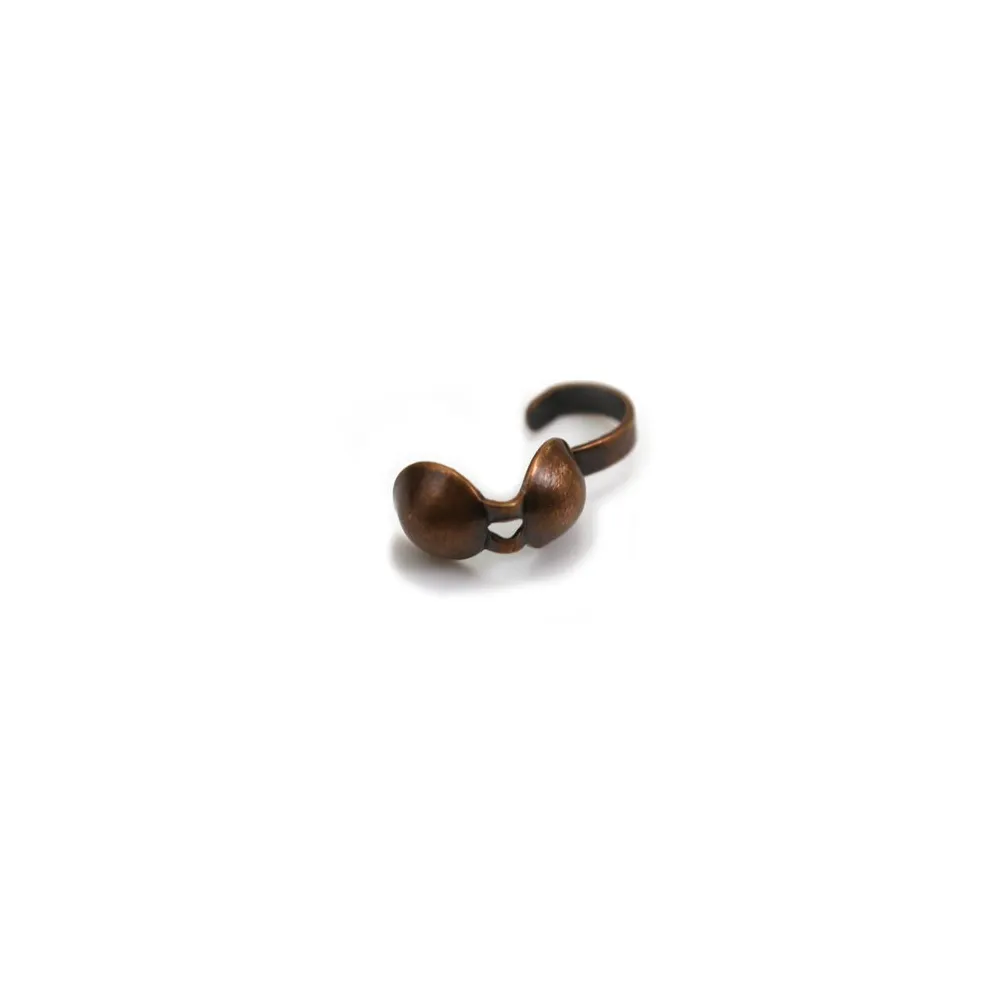 Cache noeud en métal 3mm en couleur argenté x 50pcs