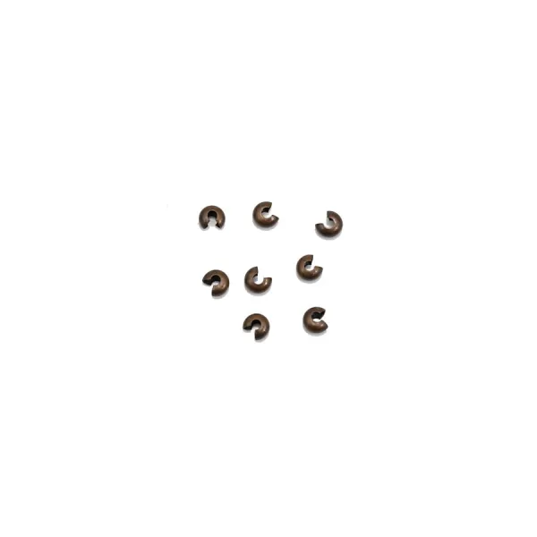 Cache noeud en métal 4mm en couleur cuivre x 50pcs