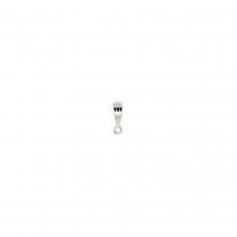 Pendant 1 loop gold  tone 10x4mm x 2pcs