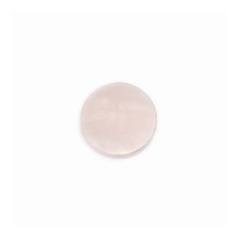 Cabochon quartz rose, rond plat 25mm x 1pc