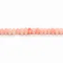 Bambou mer teinté orange Rondelle 2x5mm x  40cm