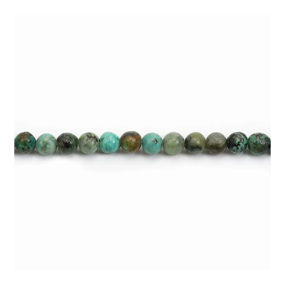 Turquoise africaine ronde 4mm x 28pcs