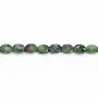Ruby zoisite, de forme ovale facette, 6x8mm x 39cm