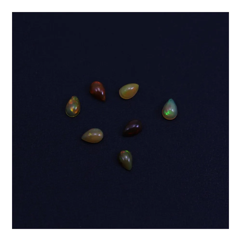 Cabochon opale ethiopian goutte 4x6mm x 1pc