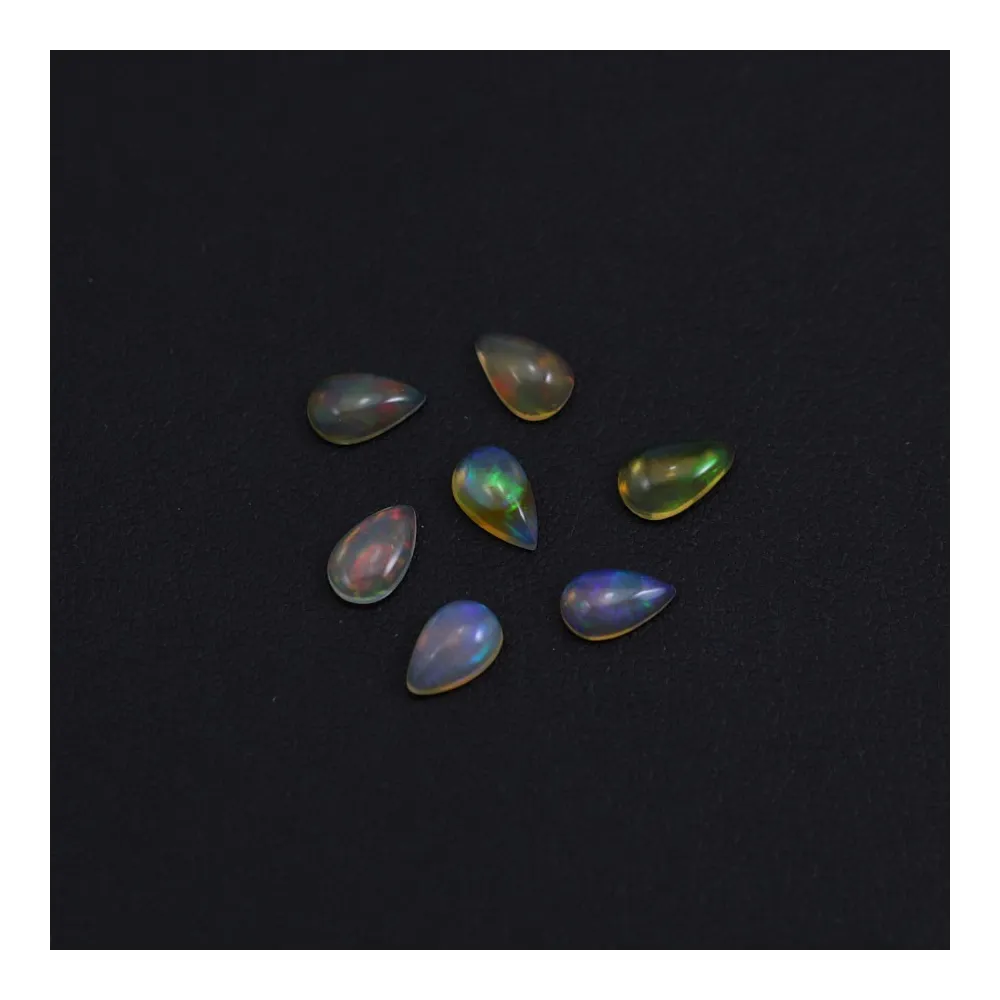 Cabochon opale ethiopian goutte 5x8mm x 1pc
