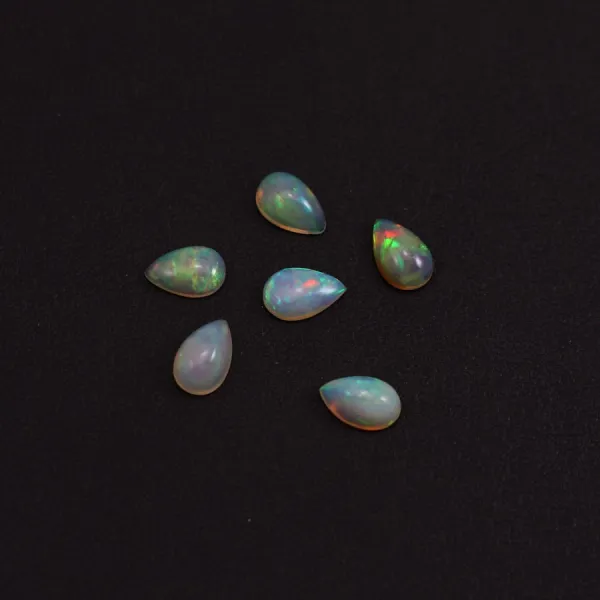 Cabochon opale ethiopian goutte 5x8mm x 1pc