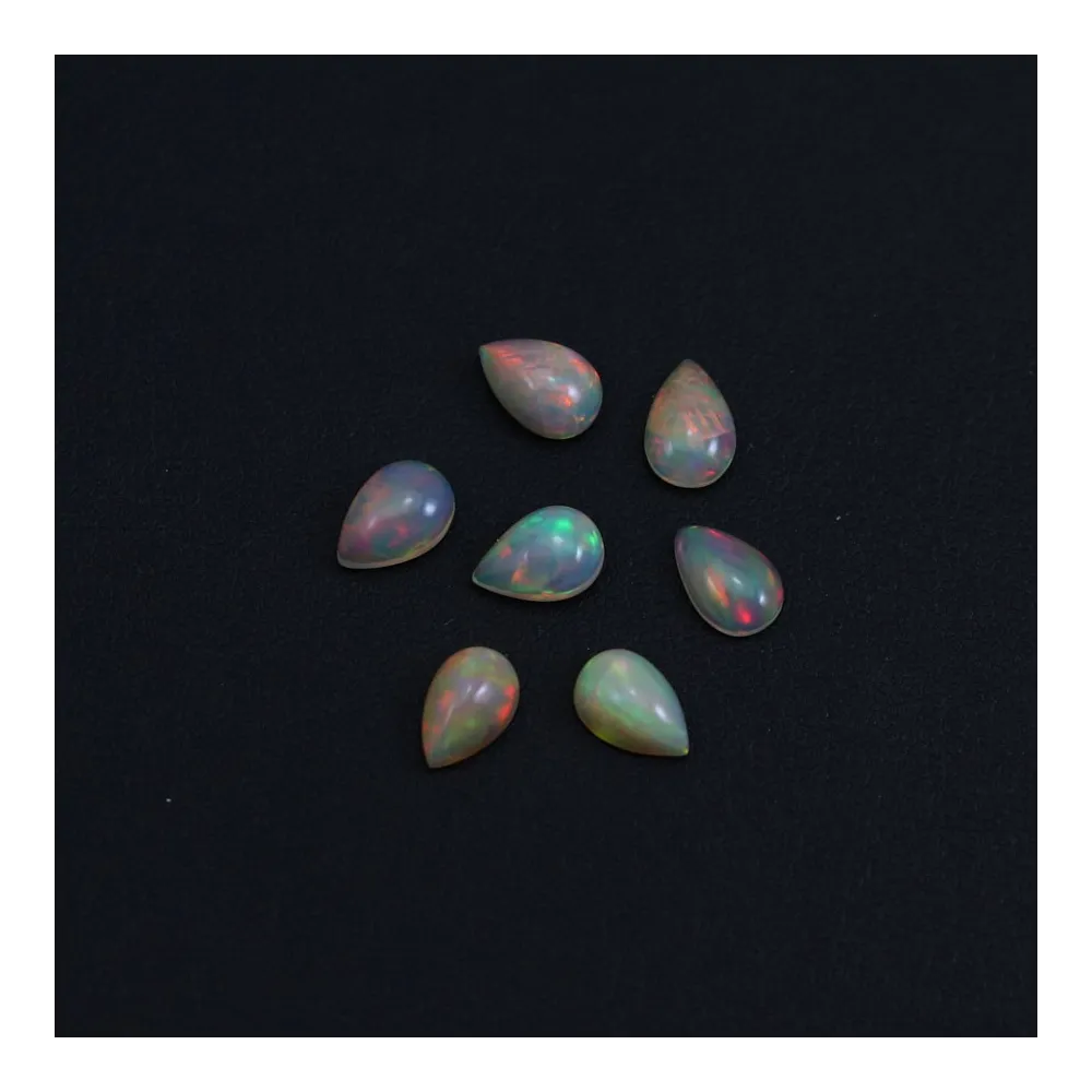 Cabochon opale ethiopian goutte 6x9mm x 1pc