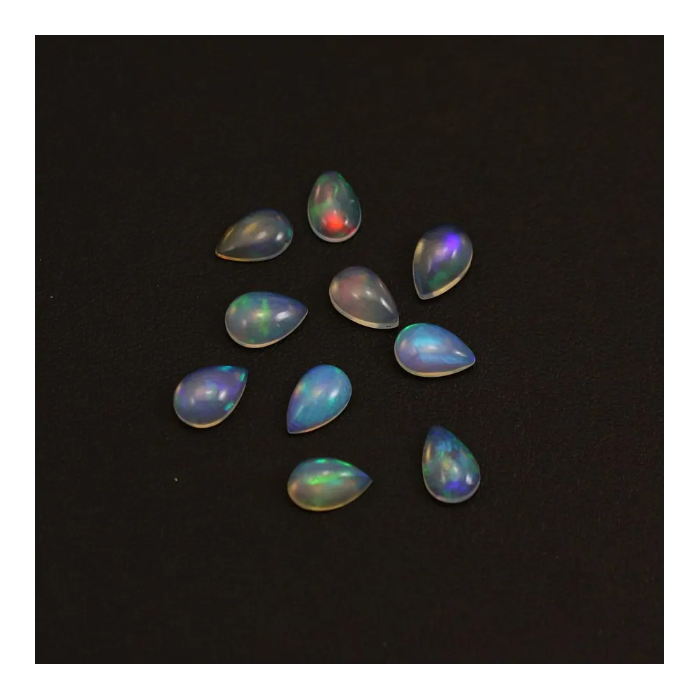 Cabochon opale ethiopian goutte 6x9mm x 1pc