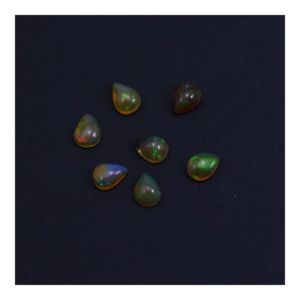 Cabochon opale ethiopian goutte 6x8mm x 1pc